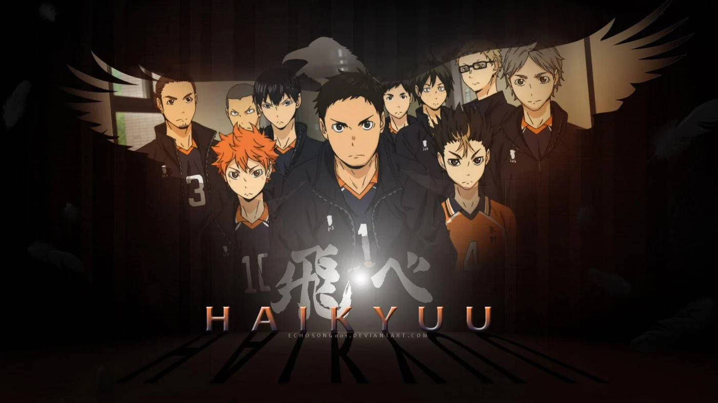 Crow Outline Haikyuu Aesthetic Wallpaper