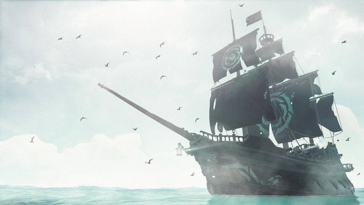 Cruise The Foggy Ocean In Sea Of Thieves Wallpaper