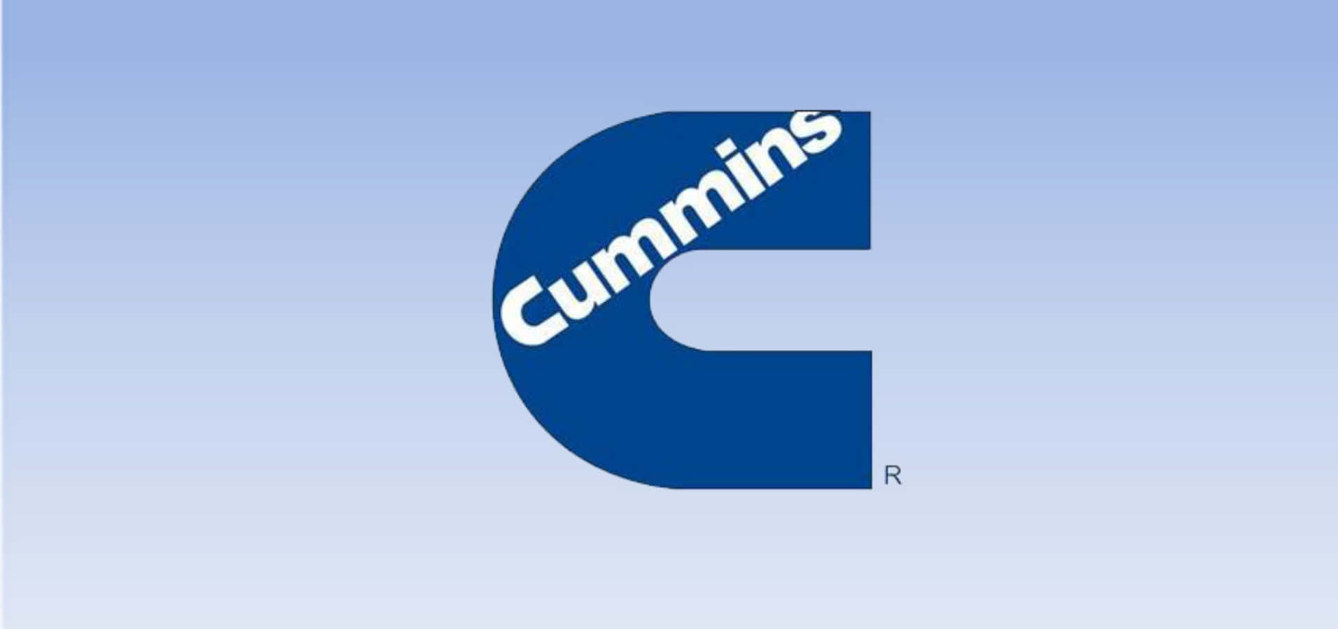 Cummins Logo On A Blue Background Wallpaper