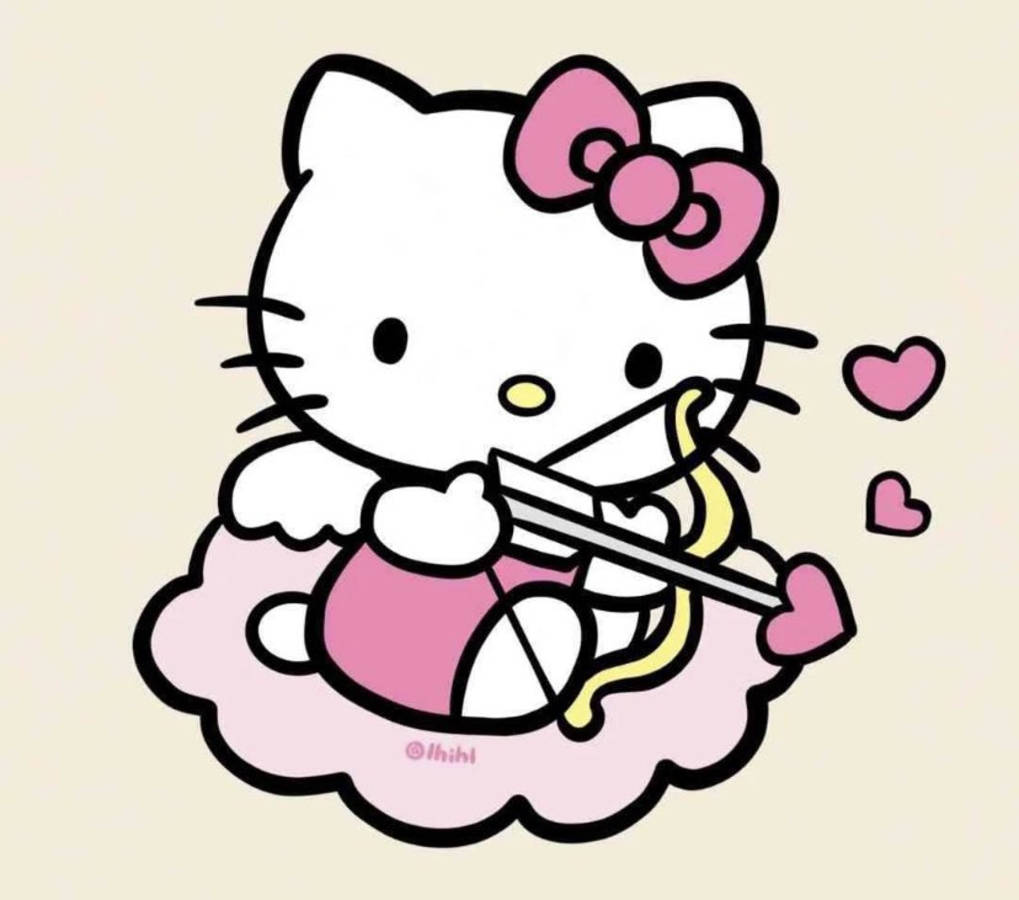 Cupid Cartoon Hello Kitty Pfp Wallpaper