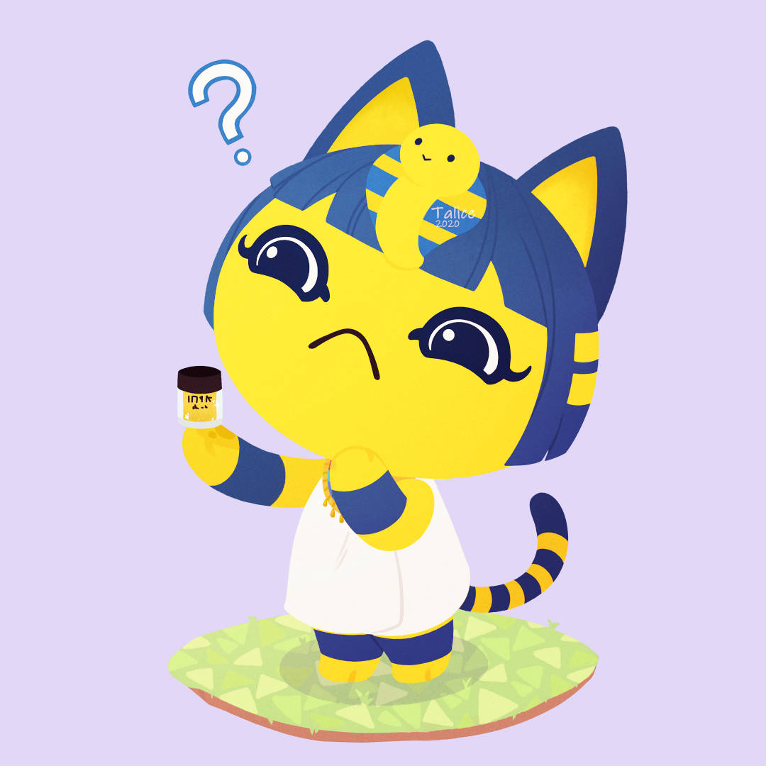 Curious Ankha Animal Crossing Wondering Wallpaper