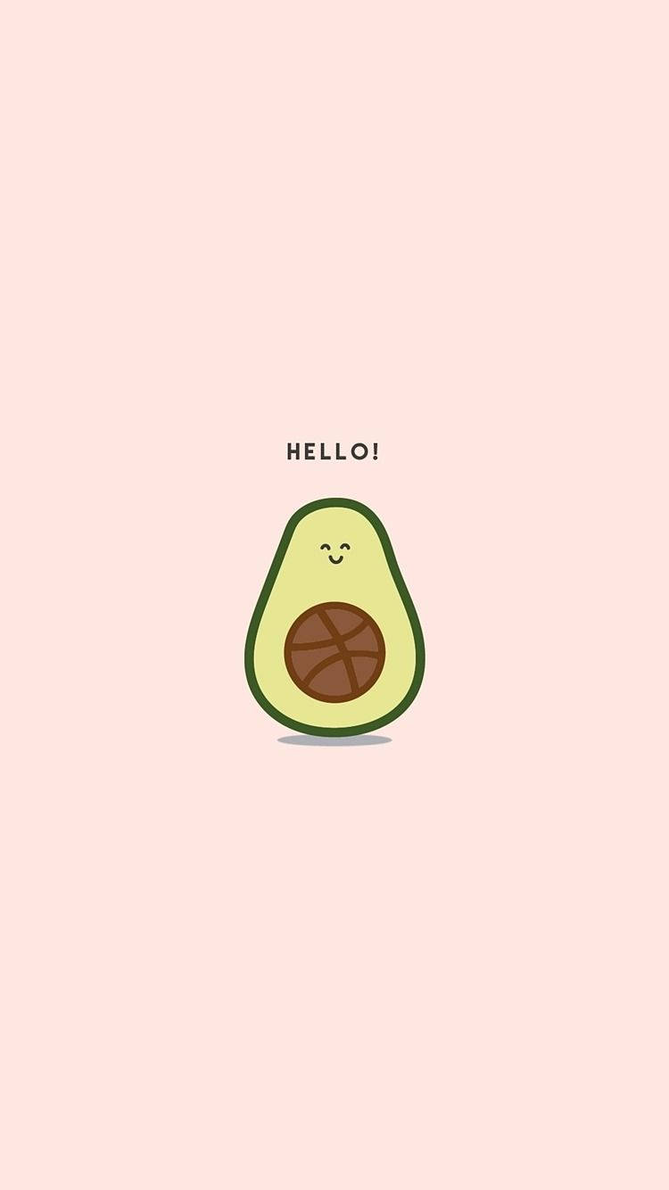 Cute Avocado Basketball Seed Wallpaper