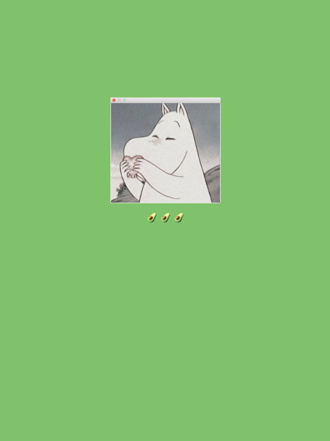 Cute Avocado Moomin Wallpaper