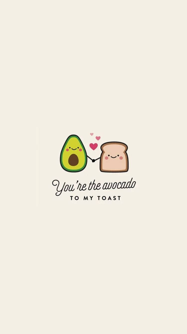 Cute Avocado Toast Wallpaper