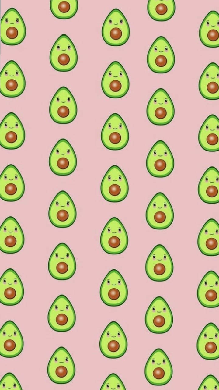 Cute Avocado With Lovely Pink Background Wallpaper