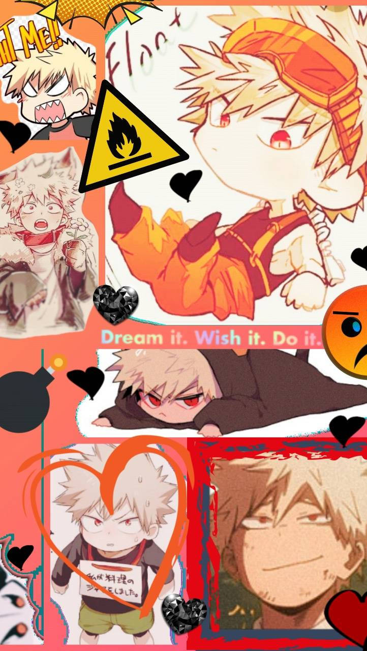 Cute Bakugo Collage Chibis Wallpaper