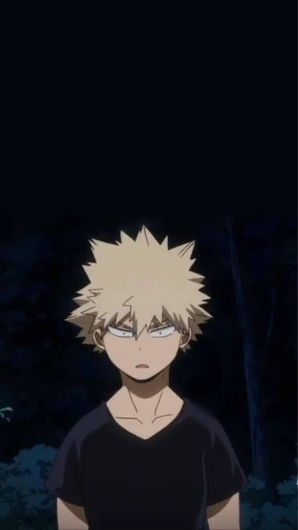 Cute Bakugou My Hero Academia Black Background Wallpaper