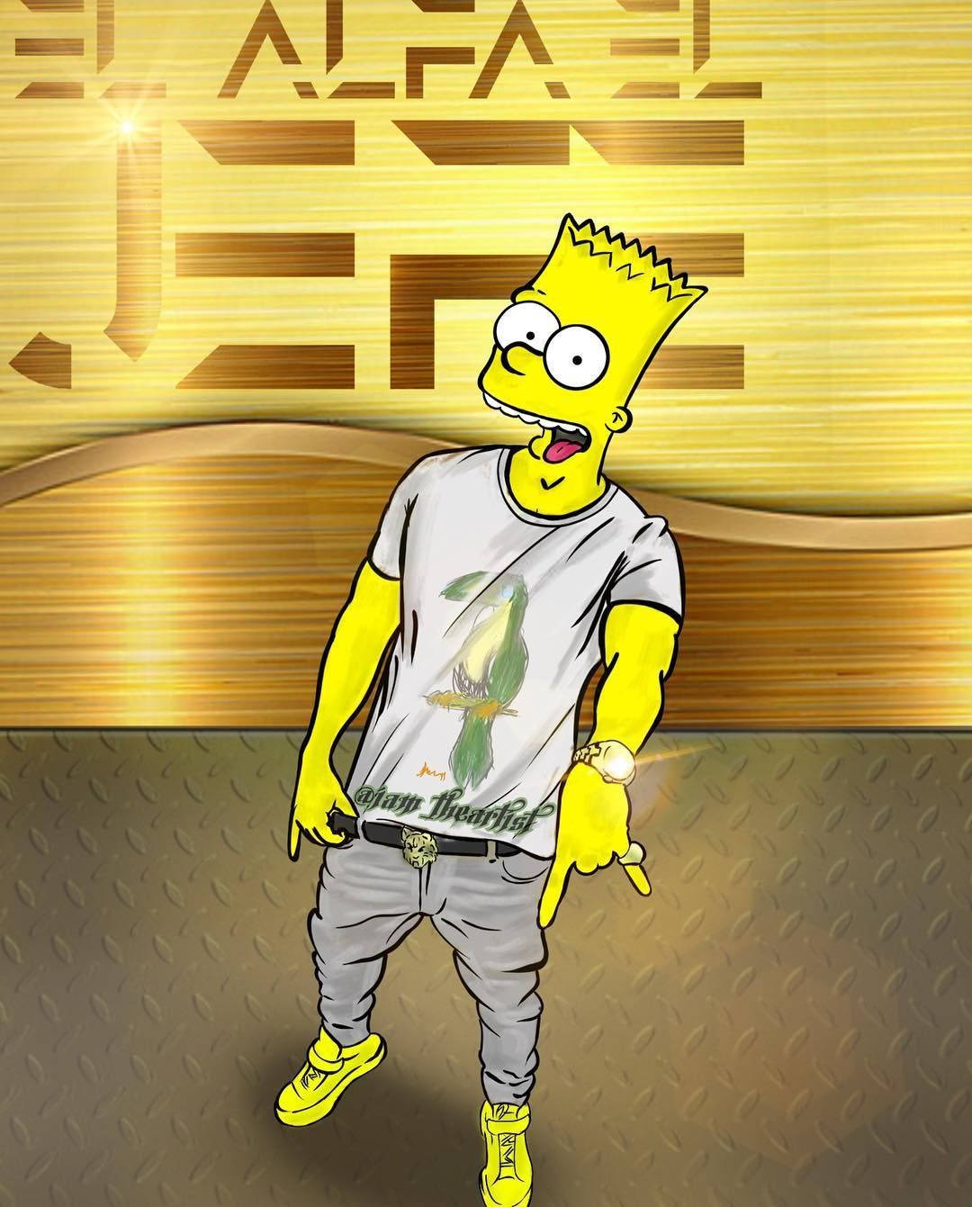 Cute Bart Simpson Swag Iphone Theme Wallpaper