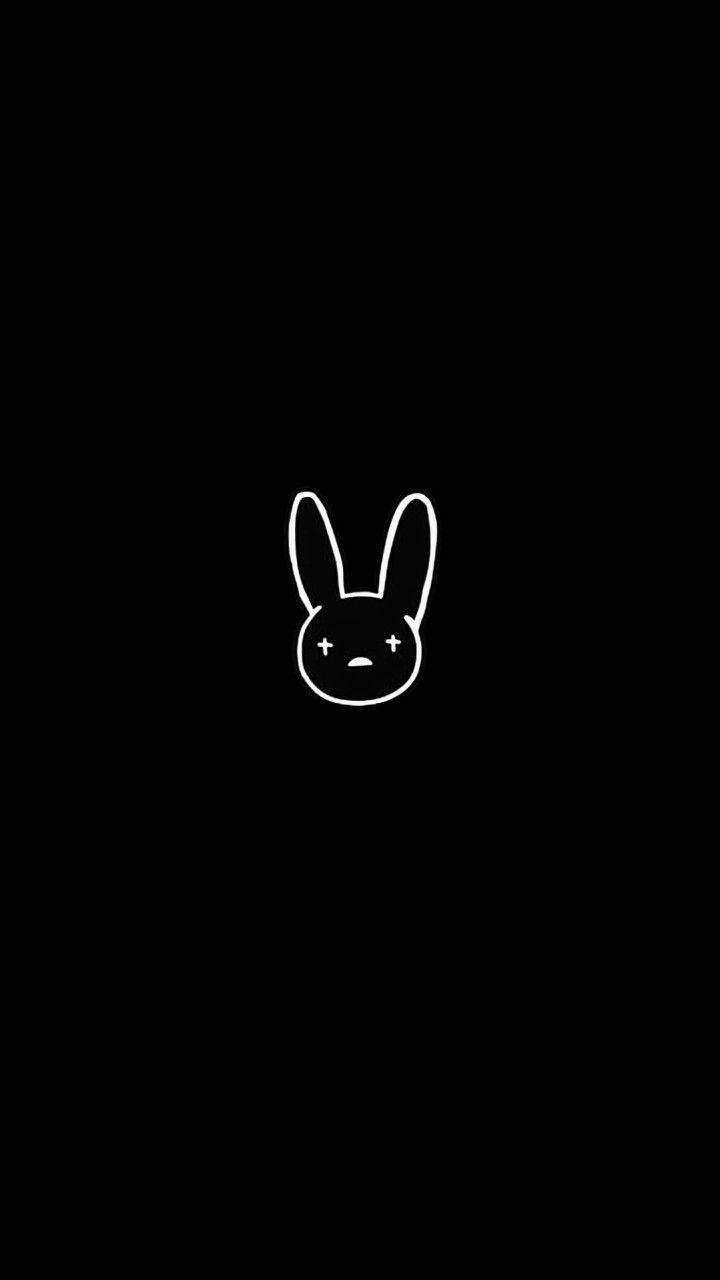 Cute Black Bunny Aesthetic Wallpaper