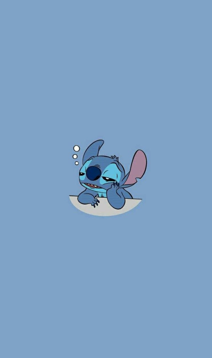 Cute Blue Phone Stitch Wallpaper