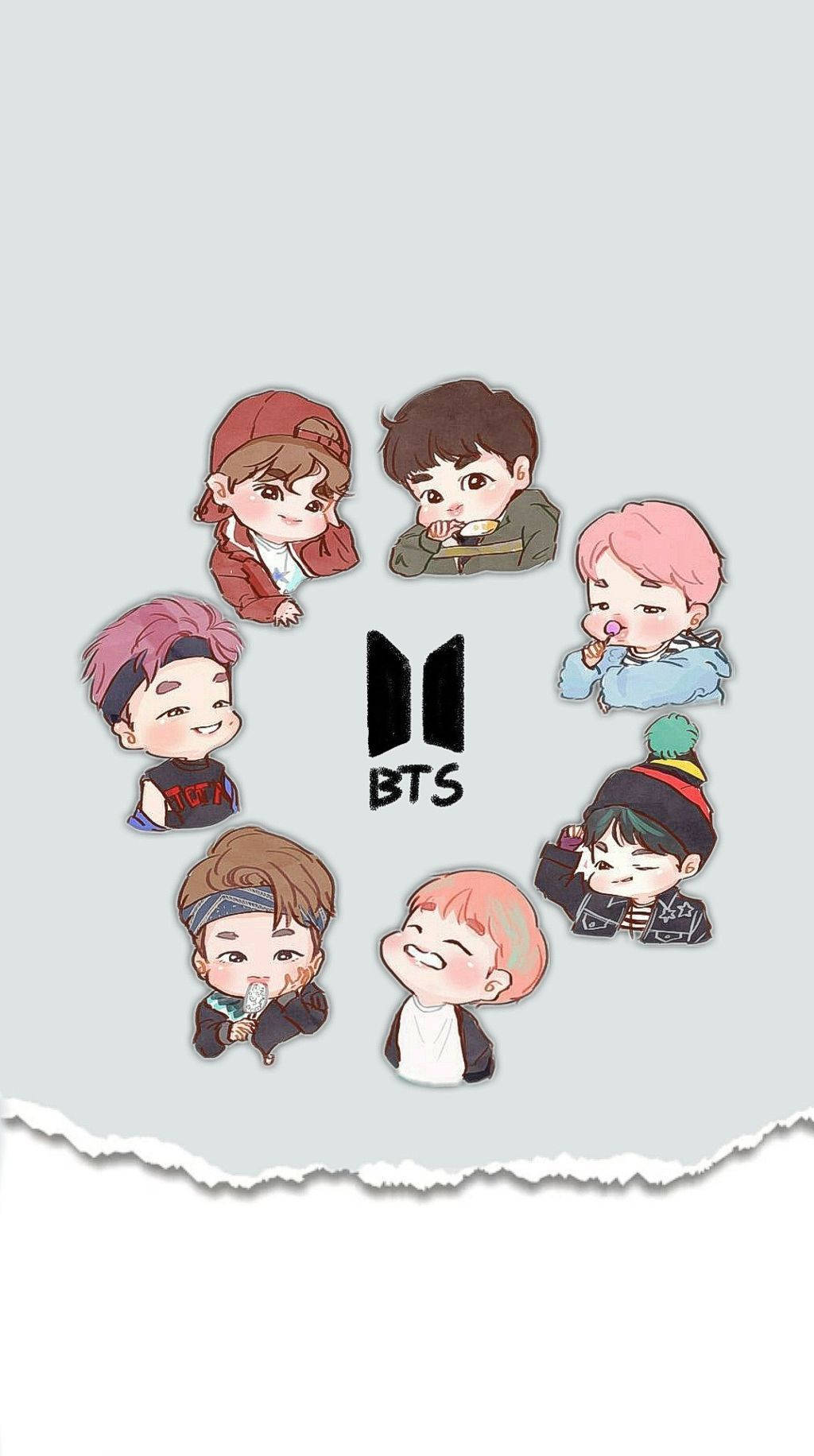 Cute Bts Cartoon Wallpaper