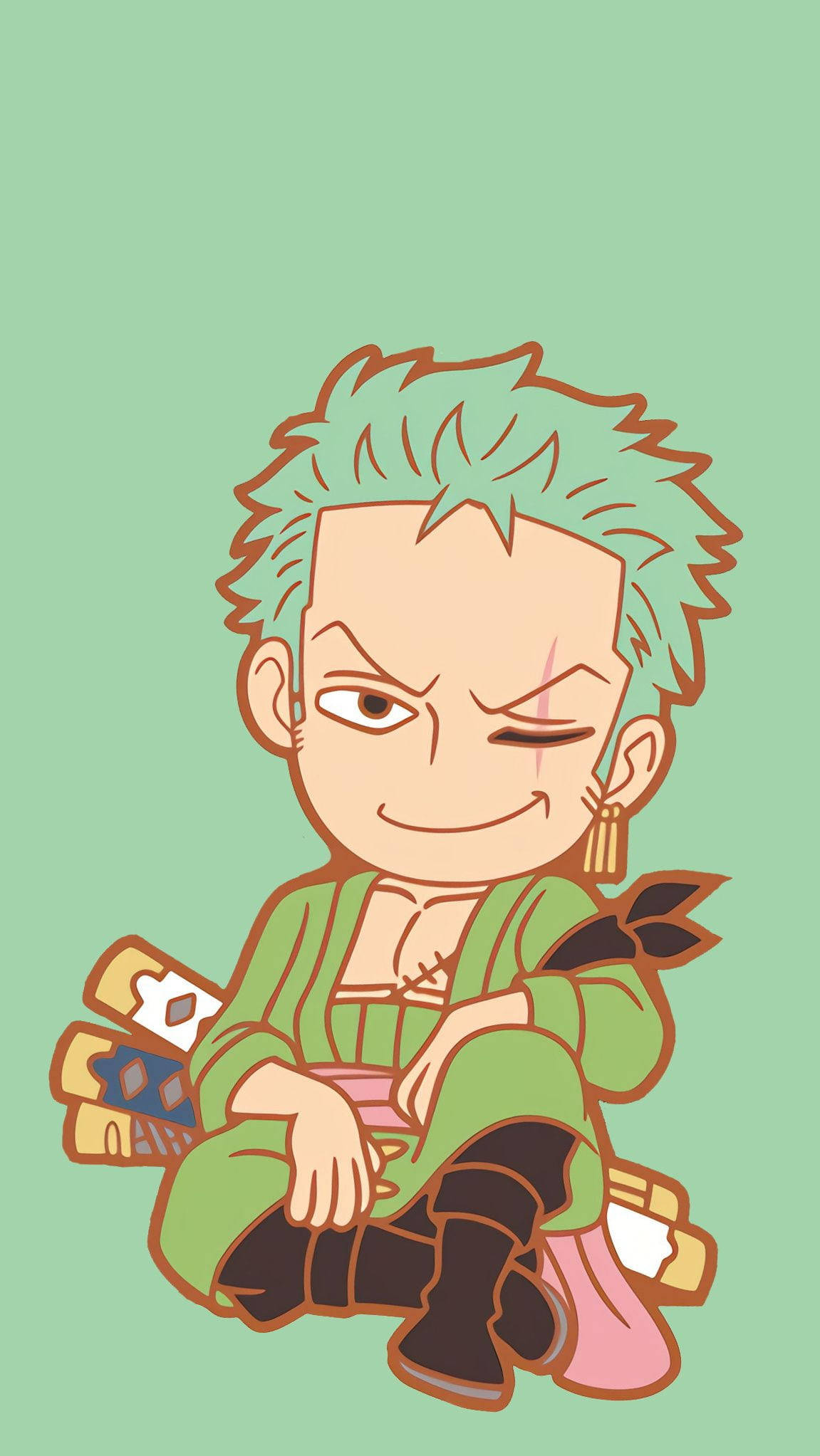 Cute Chibi Version Zoro Pfp Wallpaper