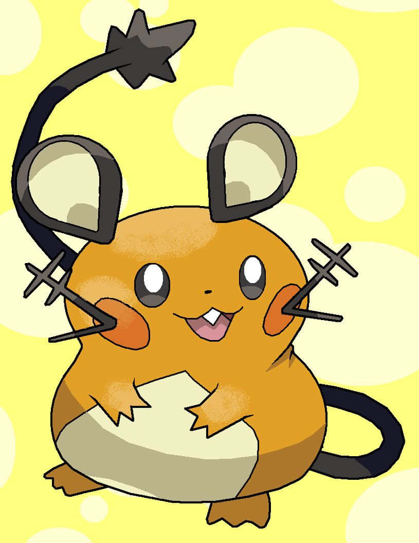 Cute Dedenne Yellow Art Wallpaper