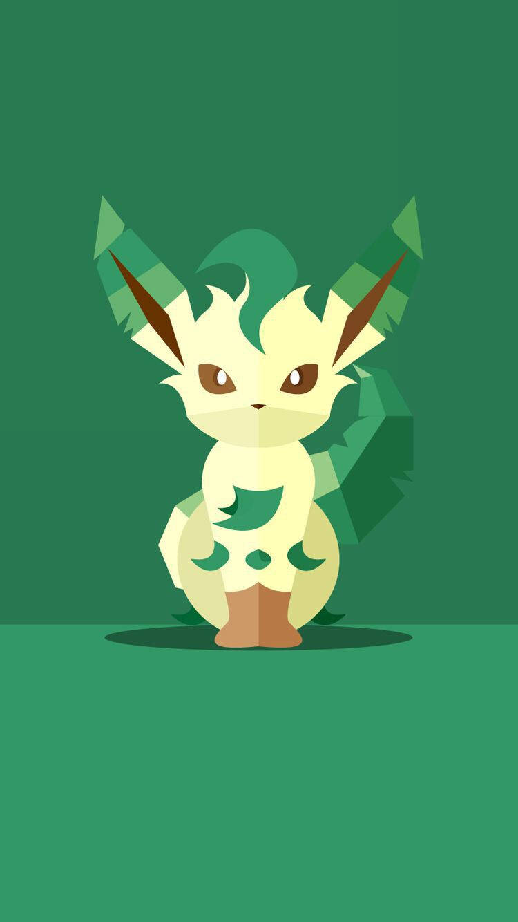 Cute Eeveelutions Green Artwork Wallpaper