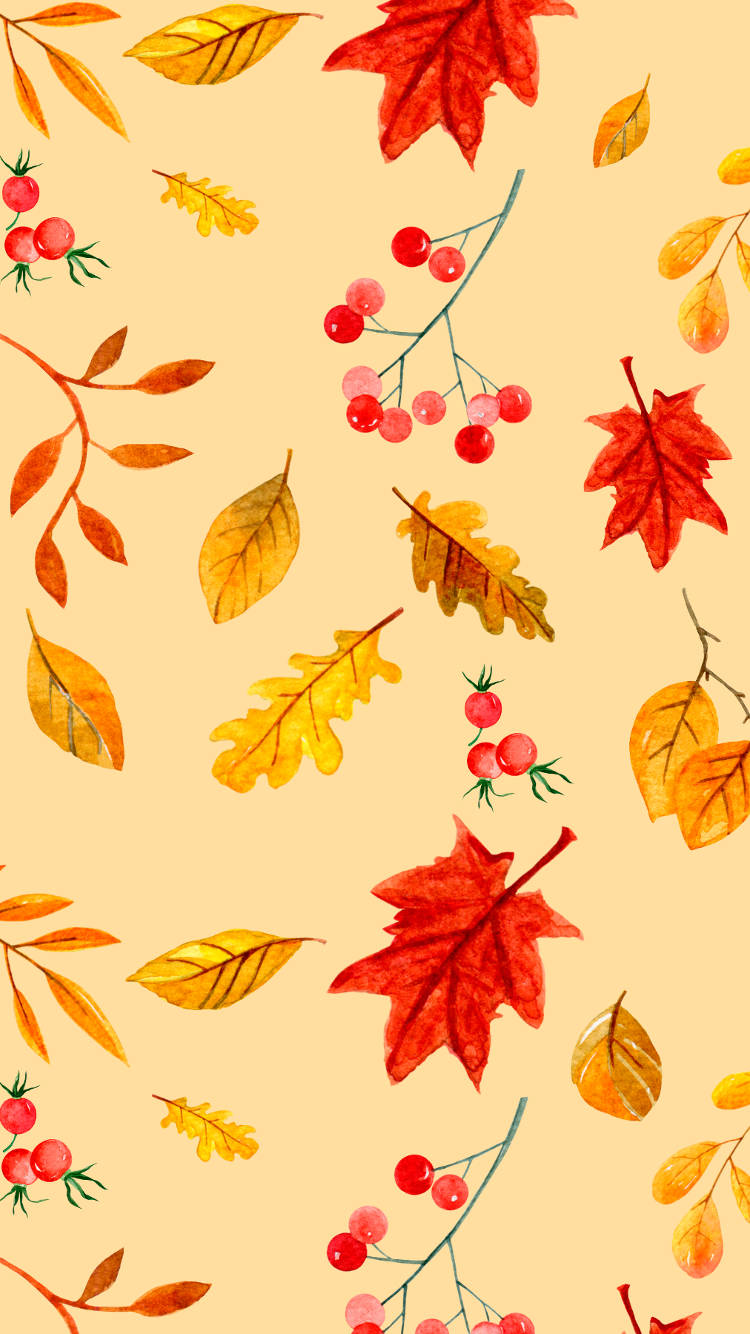 Cute Fall Phone 750 X 1334 Wallpaper