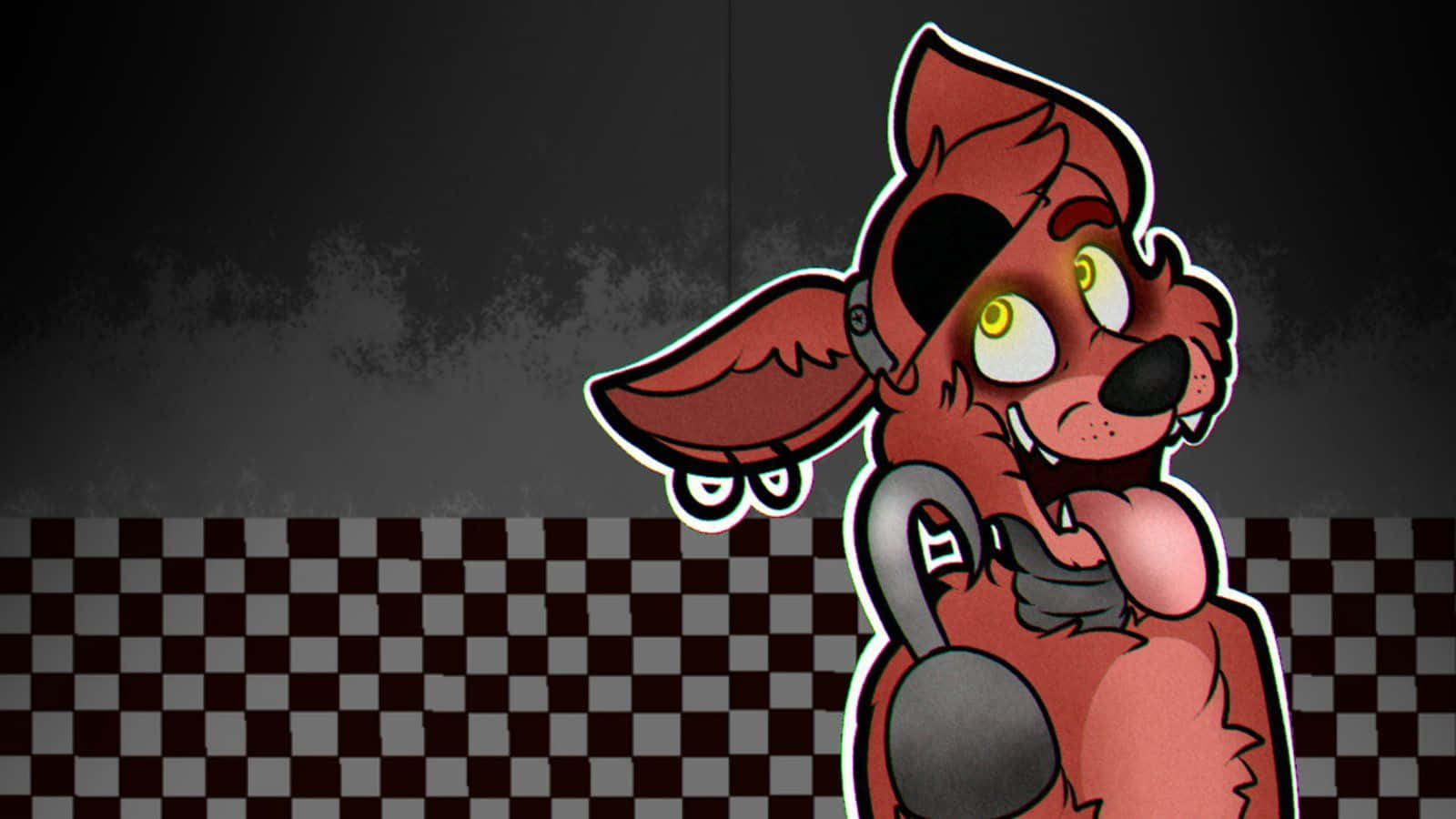 Cute Fnaf Foxy Wacky Face Wallpaper