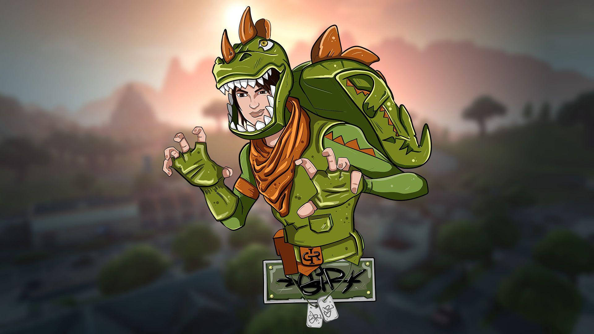 Cute Fortnite Skin Rex Wallpaper