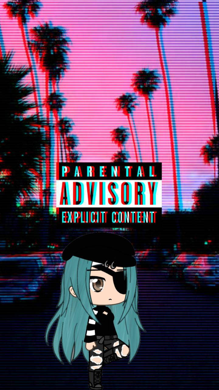 Cute Gacha Life Parental Advisory Wallpaper