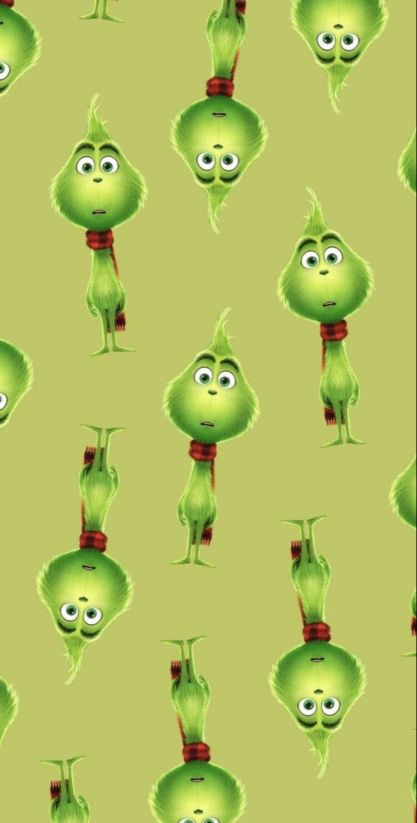 Cute Grinch Pattern Wallpaper