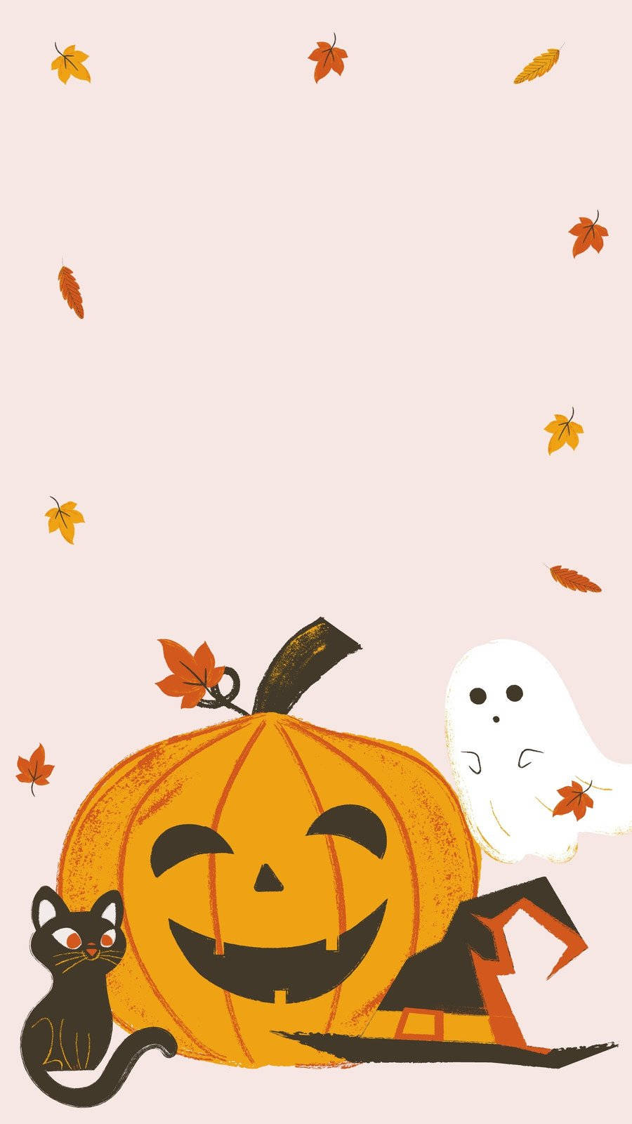 Cute Halloween Phone Symbols Wallpaper