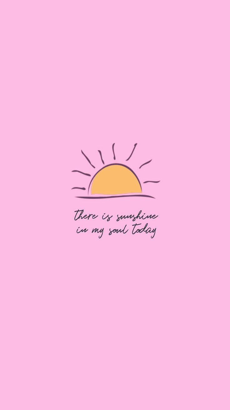 Cute Jesus Sunshine Pink Wallpaper