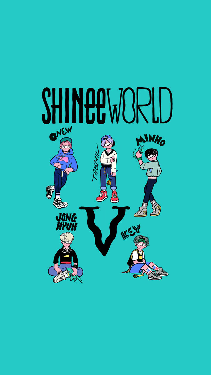 Cute Kpop Art Shinee Wallpaper