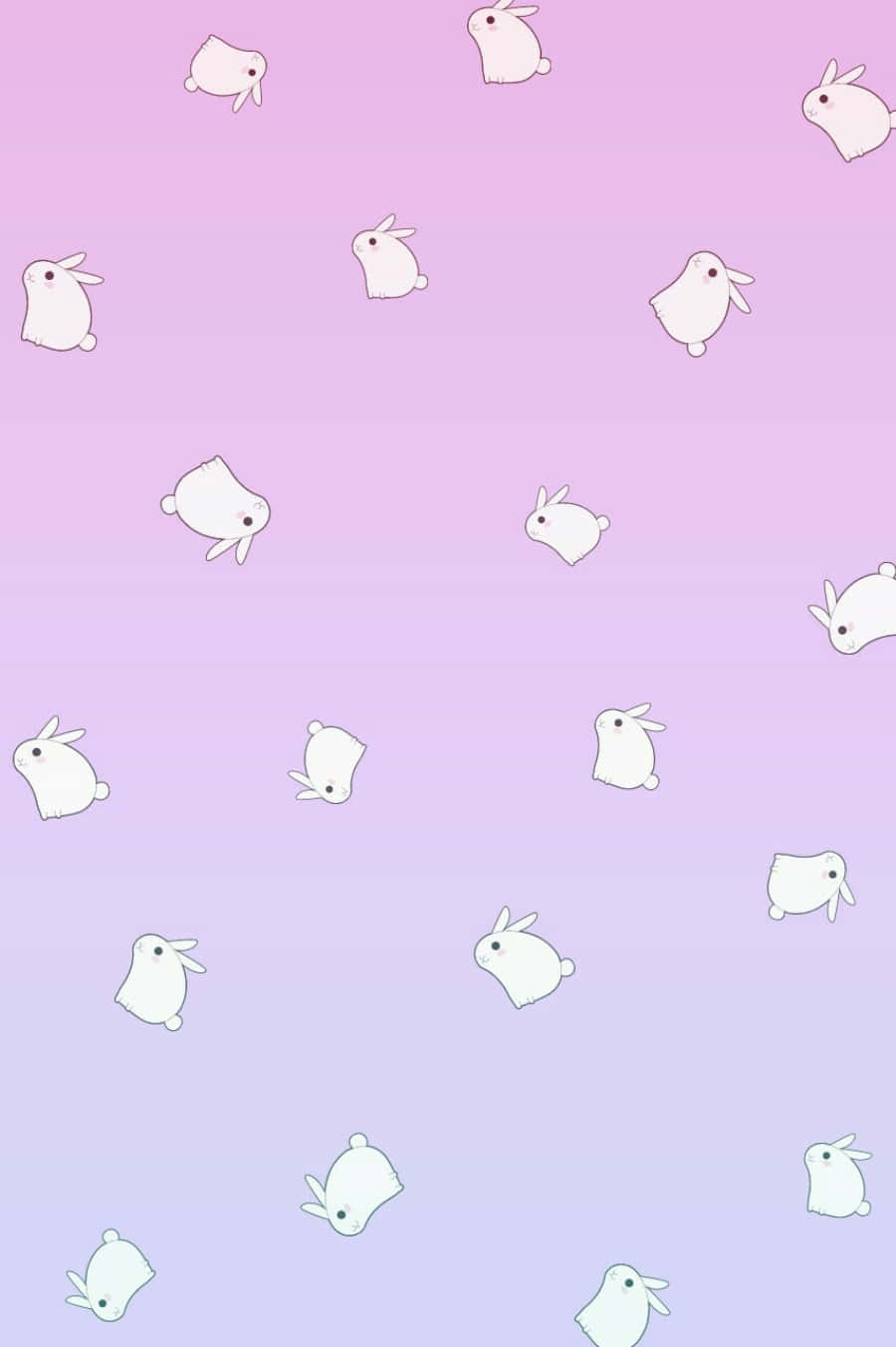 Cute Light Purple Rabbit Collage Wallpaper