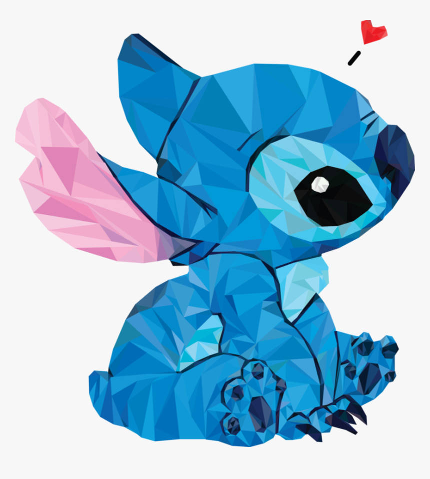 Cute Lilo Stitch Polygon Art Wallpaper