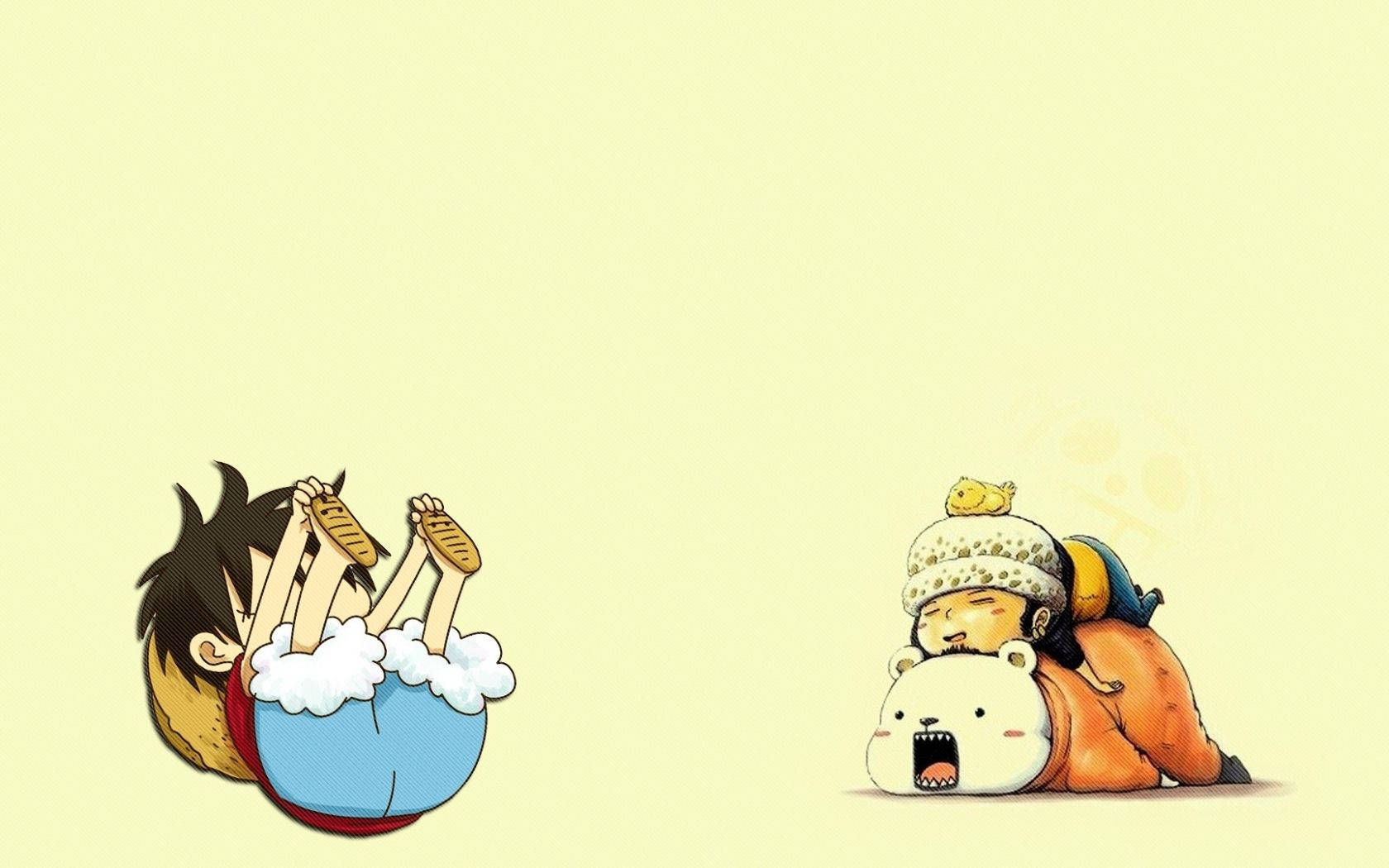 Cute Luffy Funny Stunt Wallpaper