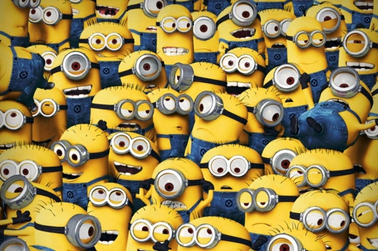 Cute Minion Faces Wallpaper