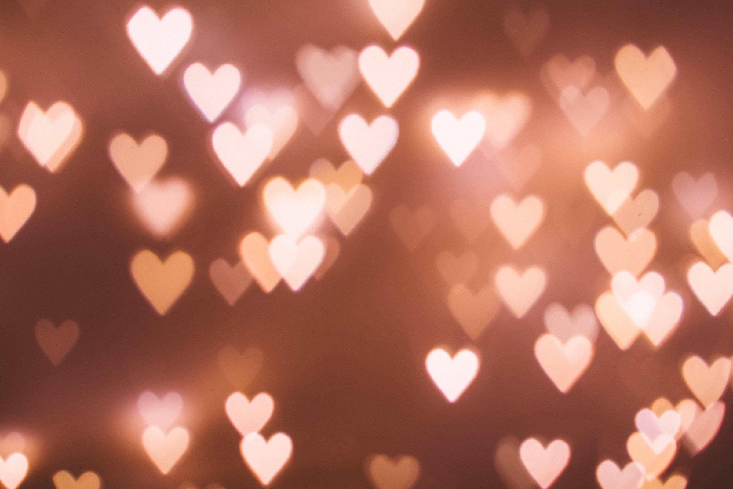 Cute Pink Aesthetic Hearts Bokeh Wallpaper