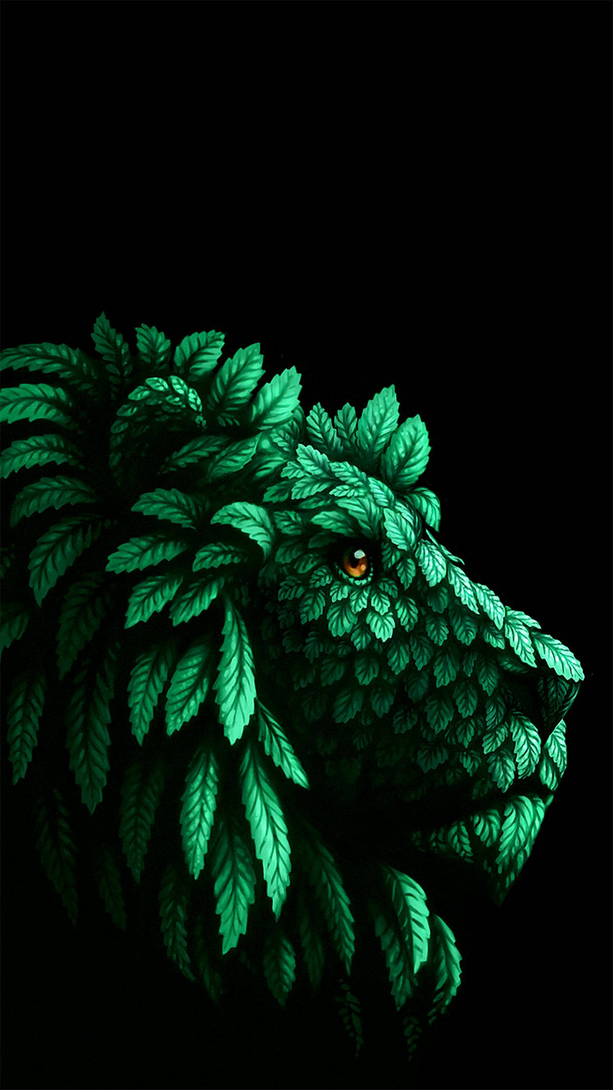 Cute Plant Lion Iphone Wallpaper