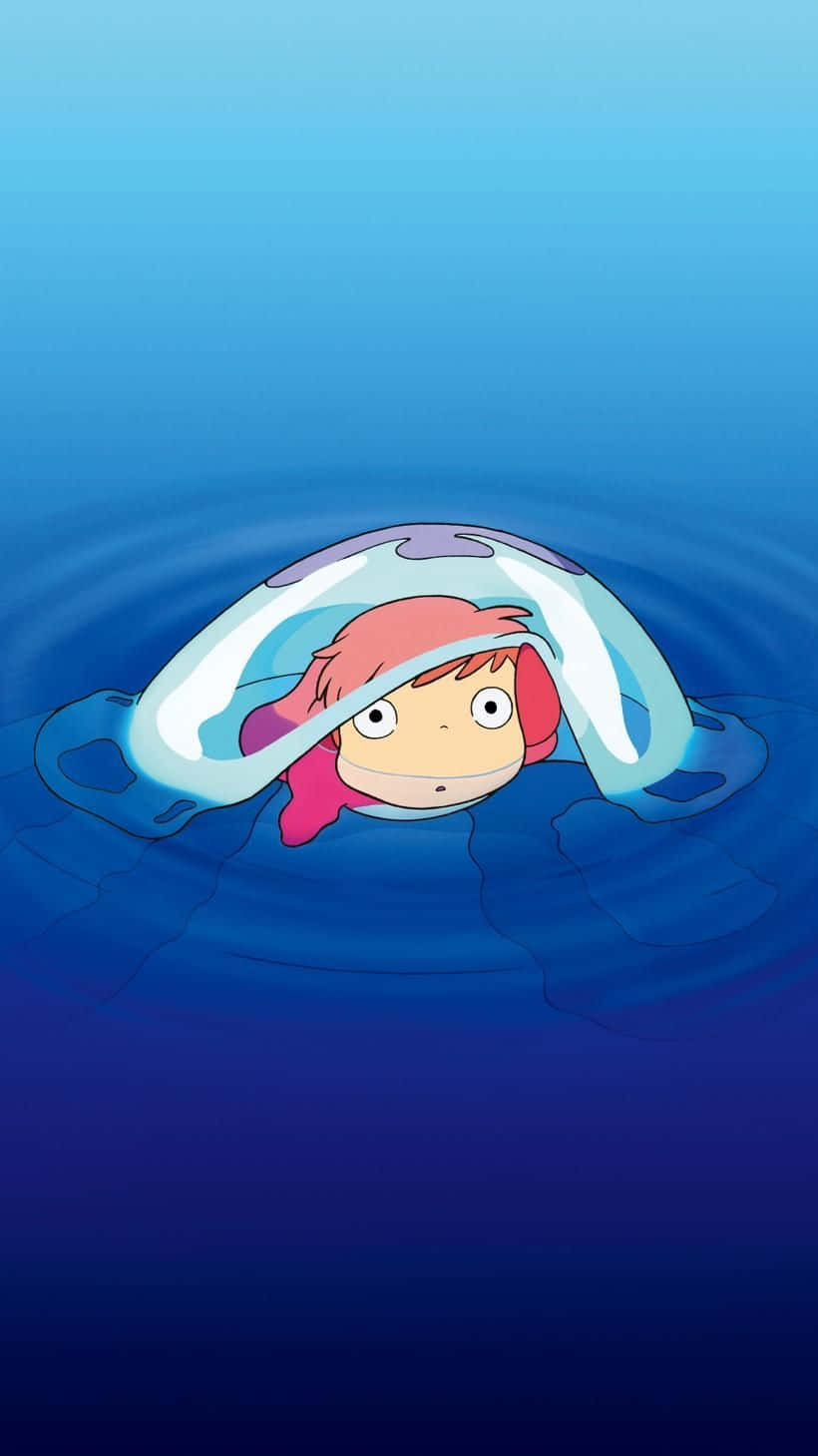 Cute Ponyo Studio Ghibli Phone Wallpaper