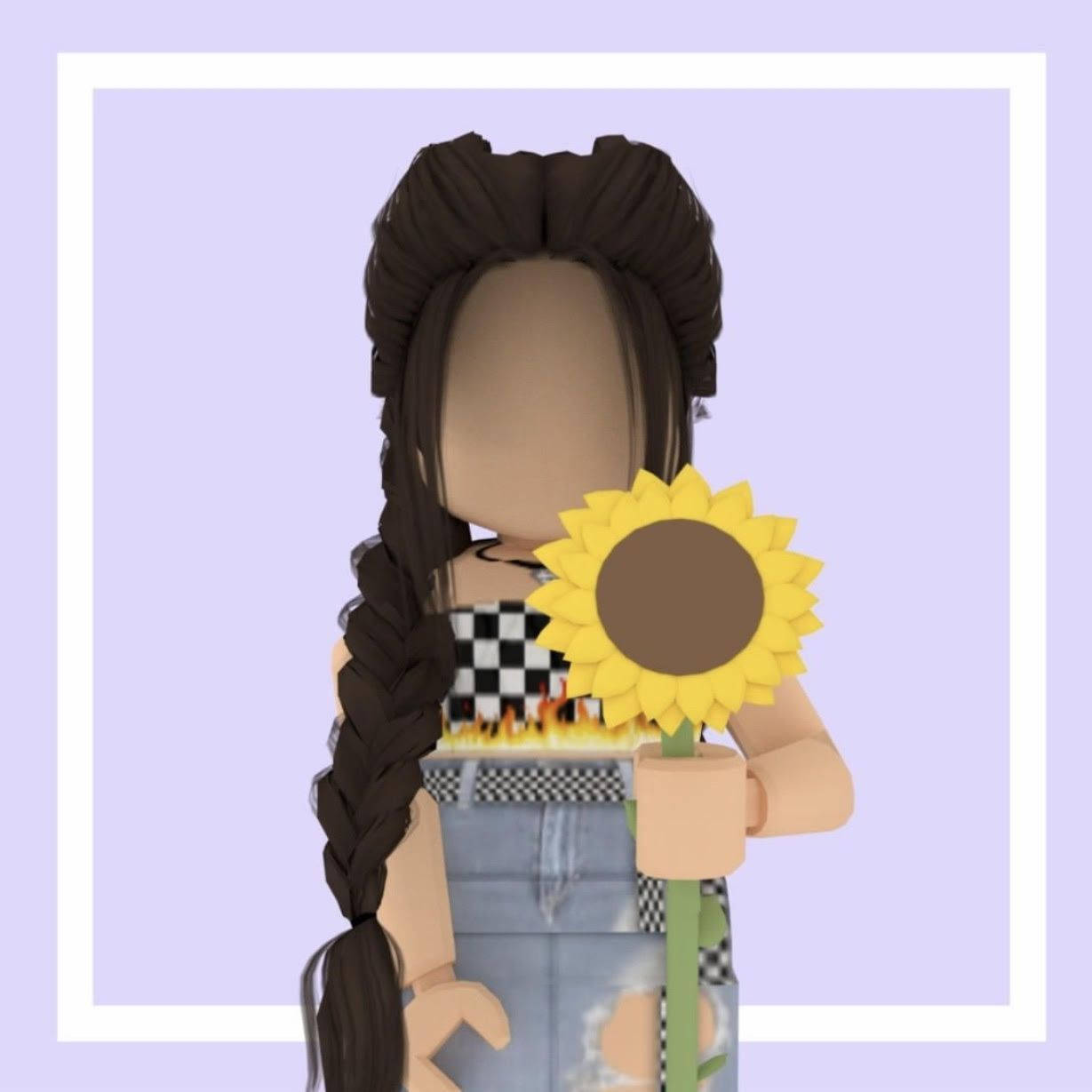 Cute Roblox Girl Braided Hair Wallpaper