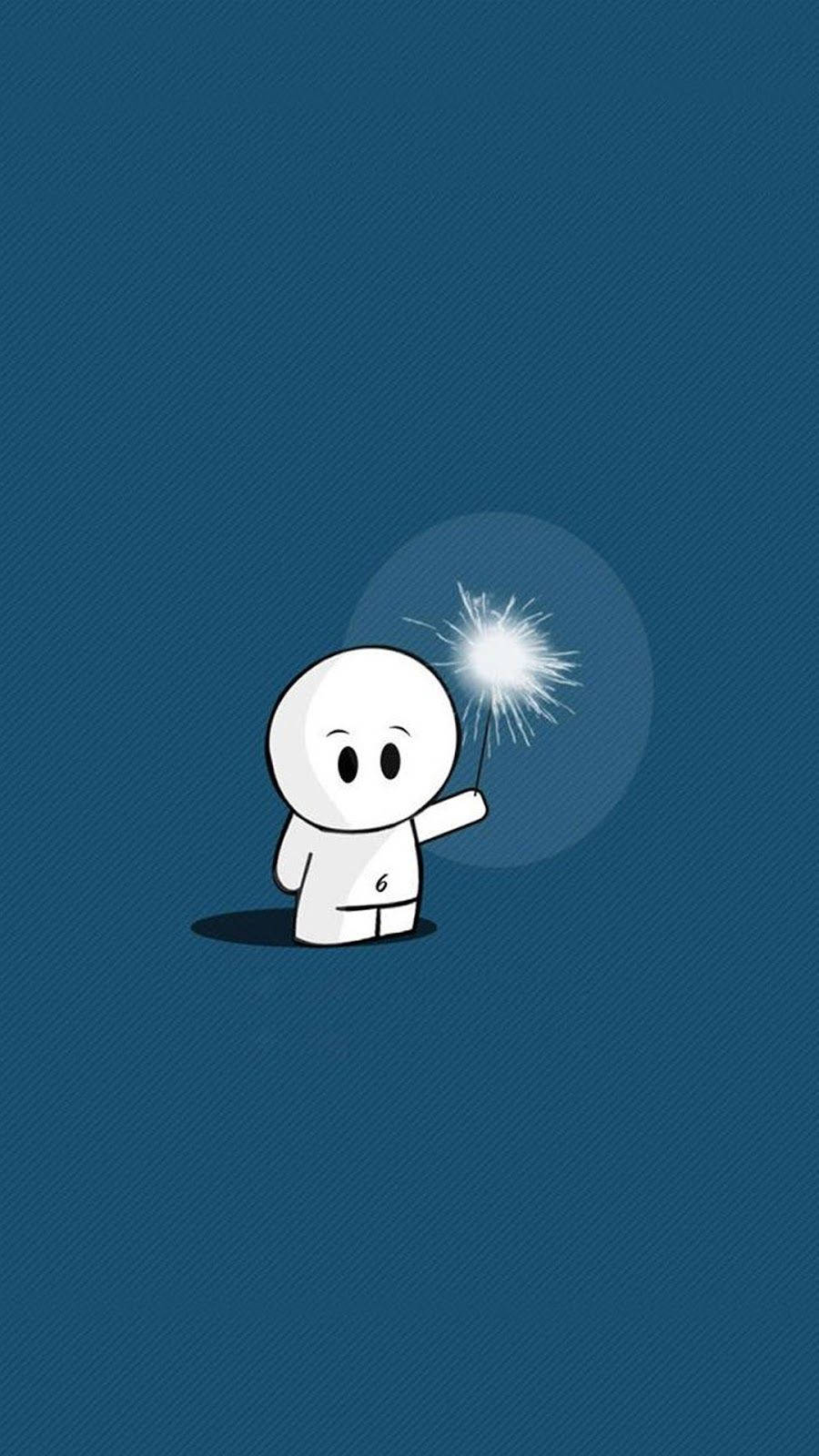 Cute Sad Man With Firecracker Wallpaper