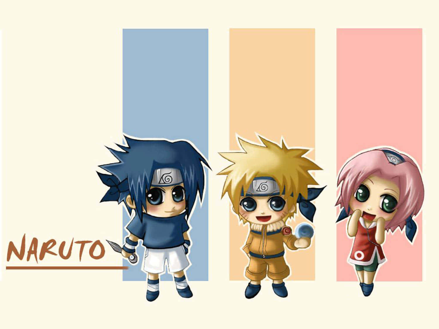 Cute Sasuke With A Cheerful Smile Wallpaper