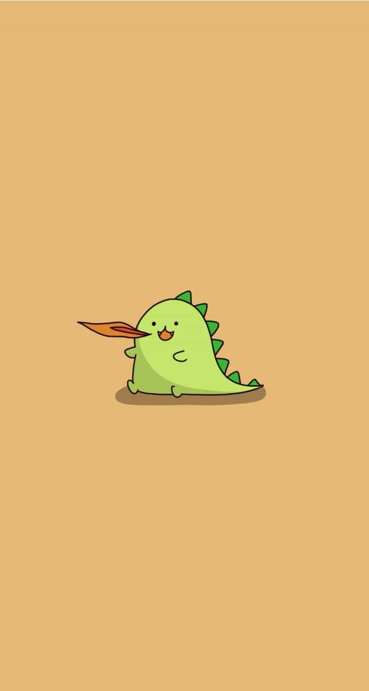 Cute Short Cartoon Dinosaur Wallpaper