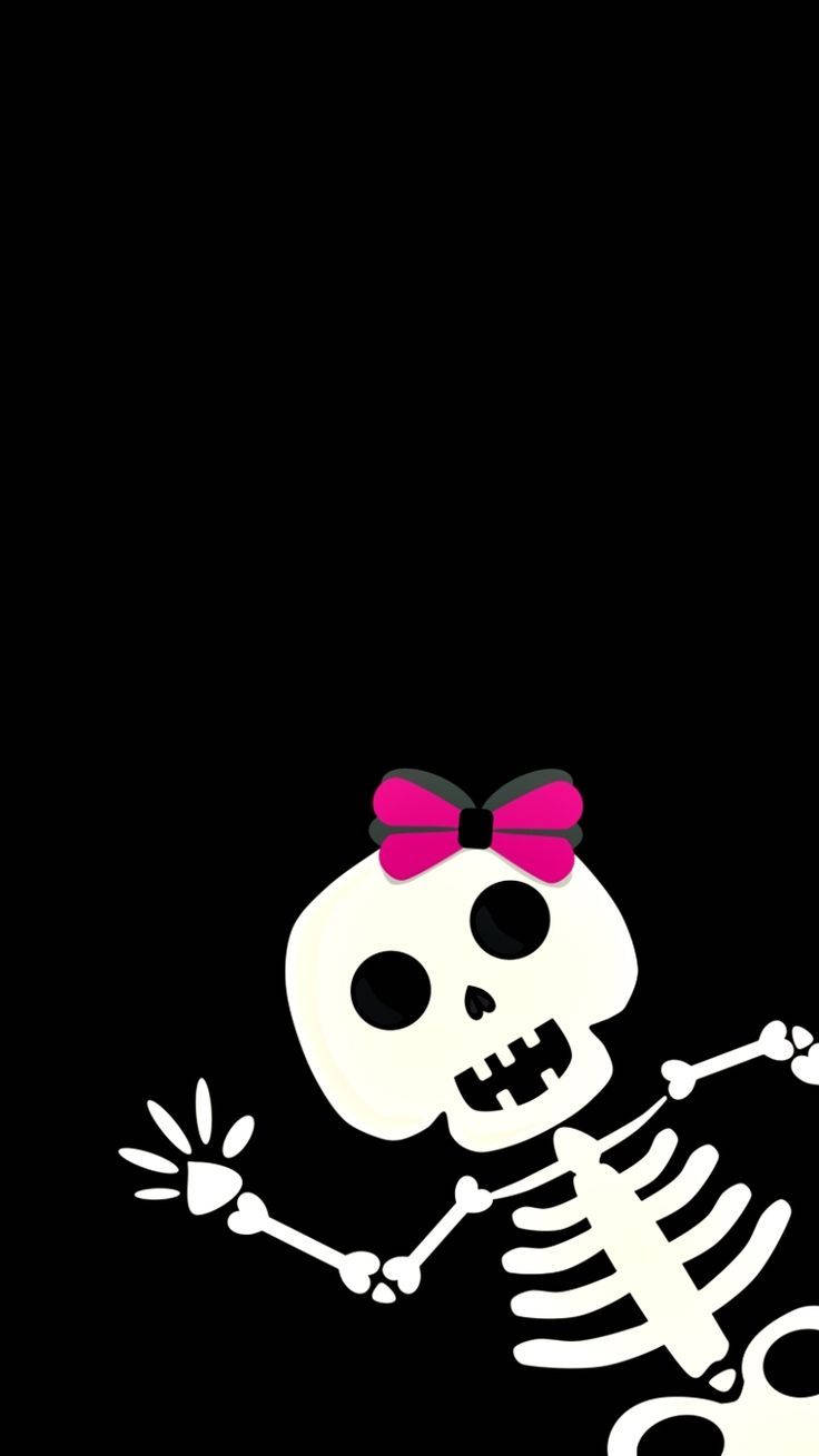 Cute Skeleton Iphone Girly Wallpaper