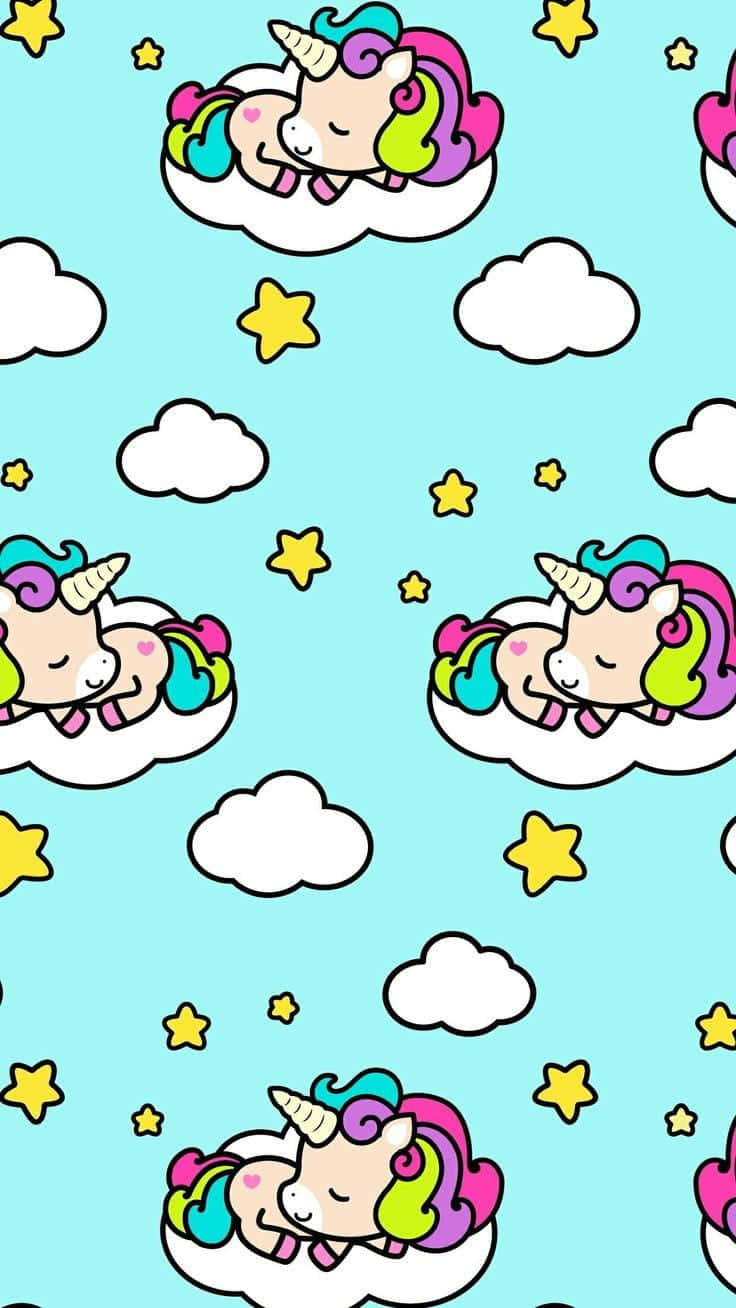 Cute Stars Clouds Wallpaper