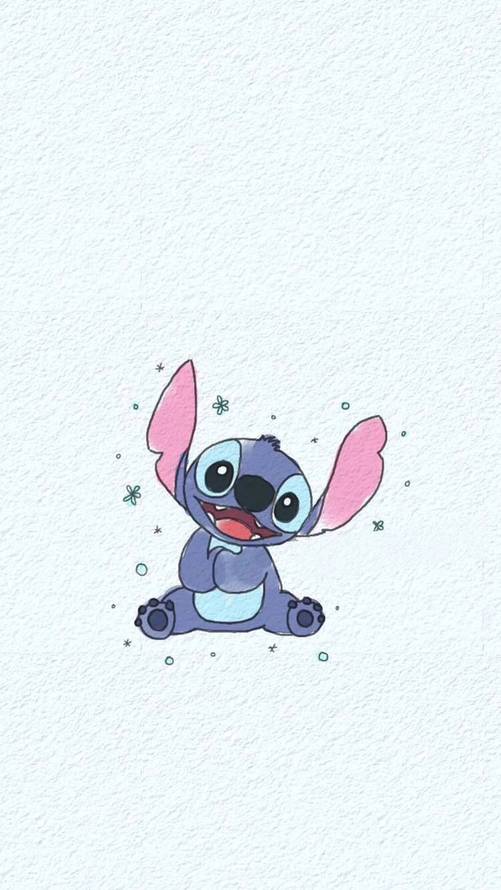 Cute Stitch Happy Smile Iphone Wallpaper