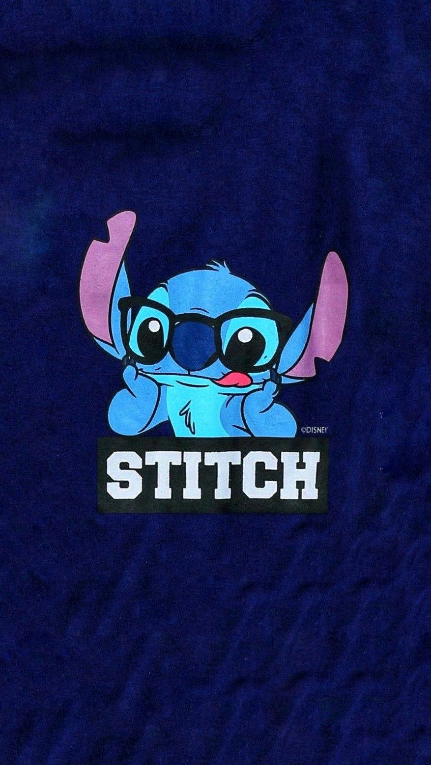 Cute Stitch In Glasses Wallpaper