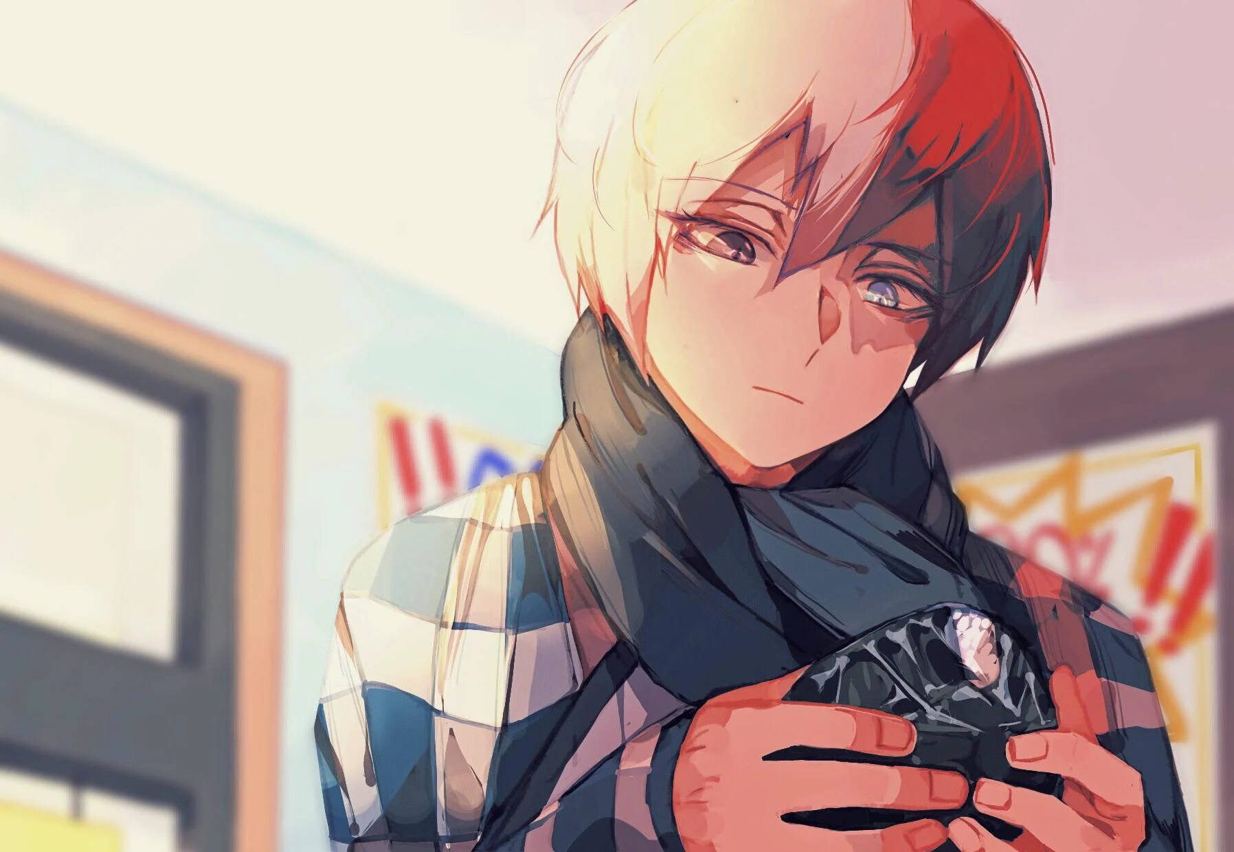 Cute Todoroki Holding A Crystal Stone Wallpaper