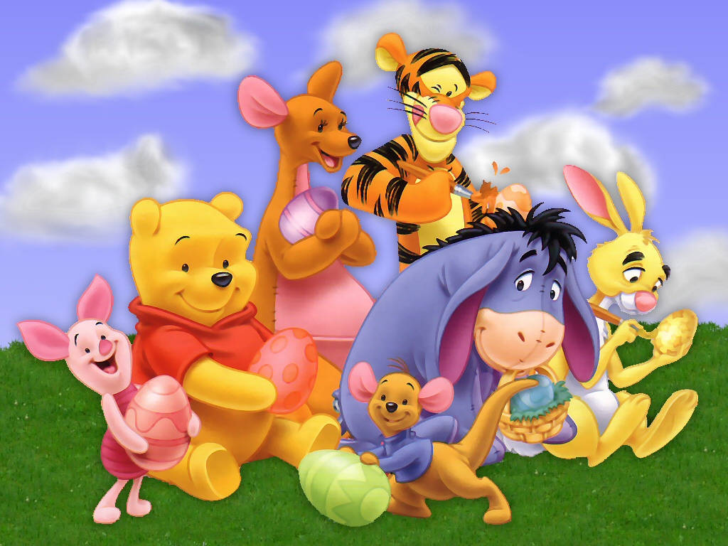 Cute Winnie The Pooh Iphone Backdrop Wallpaper