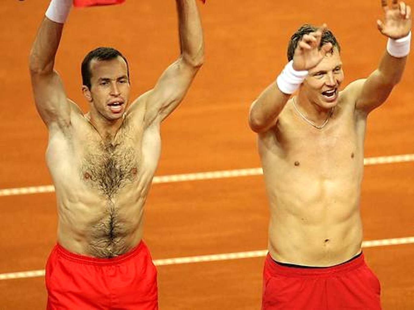 Czech Tennis Legends - Radek Stepanek And Tomas Berdych Wallpaper