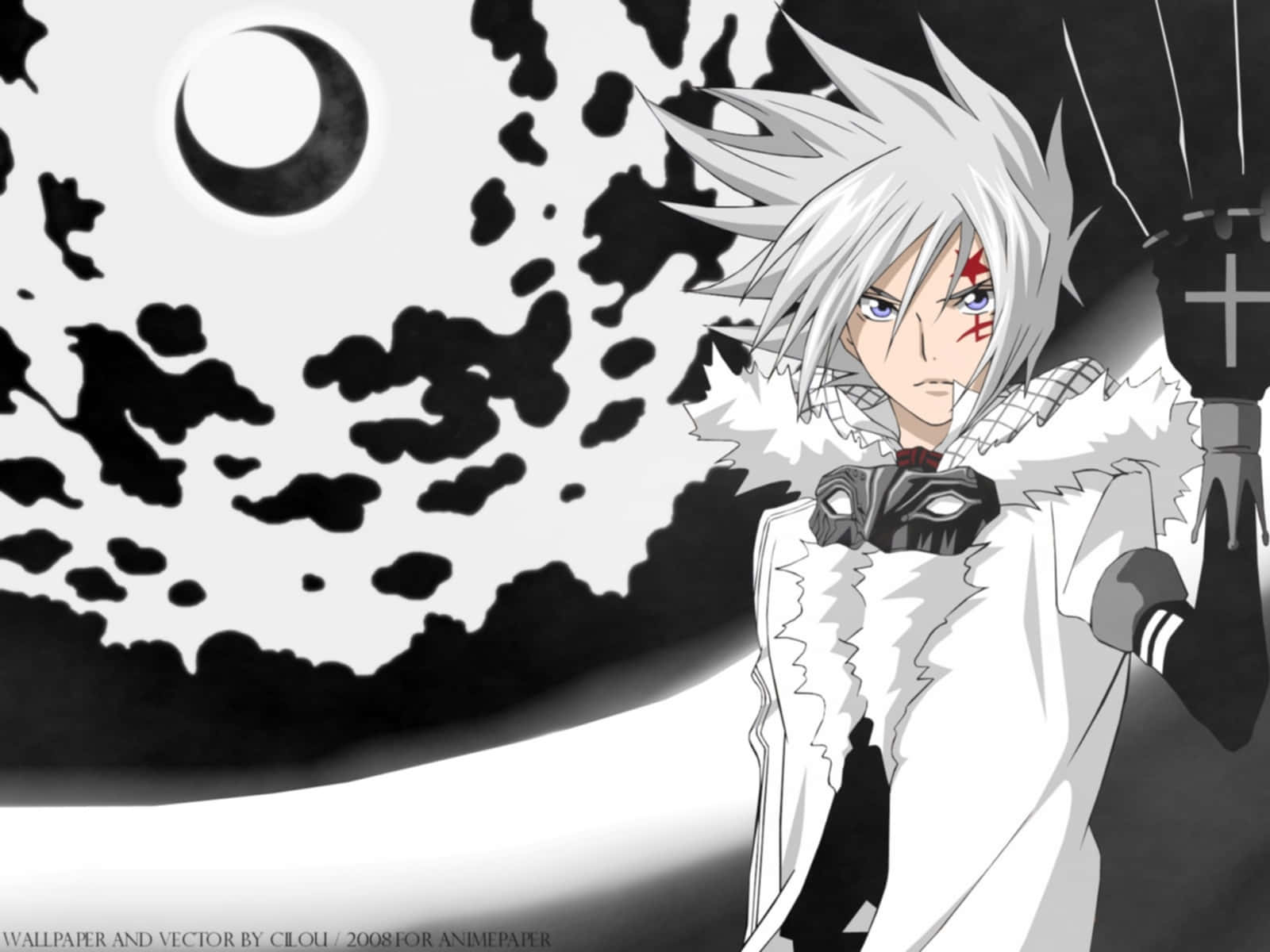 D Gray Man Allen Walker Black Cross Glove Wallpaper