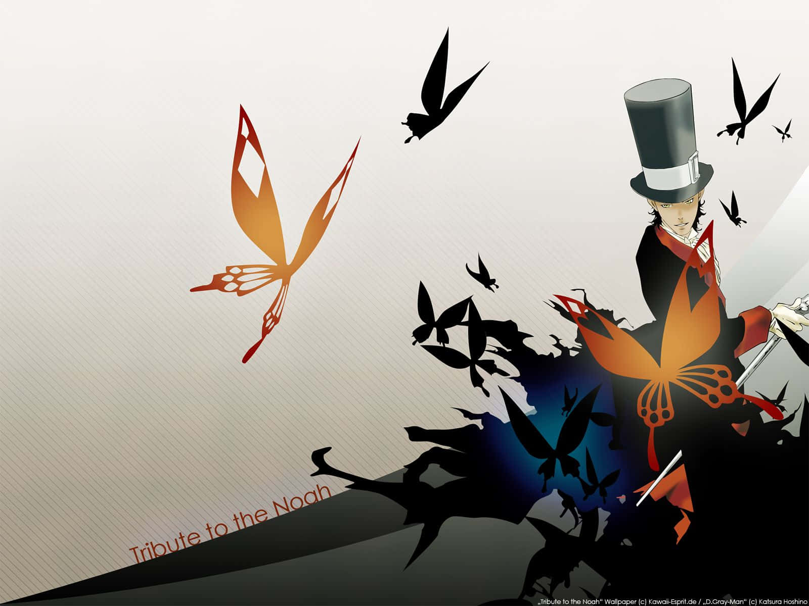 D Gray Man Tyki Mikk Butterflies Wallpaper