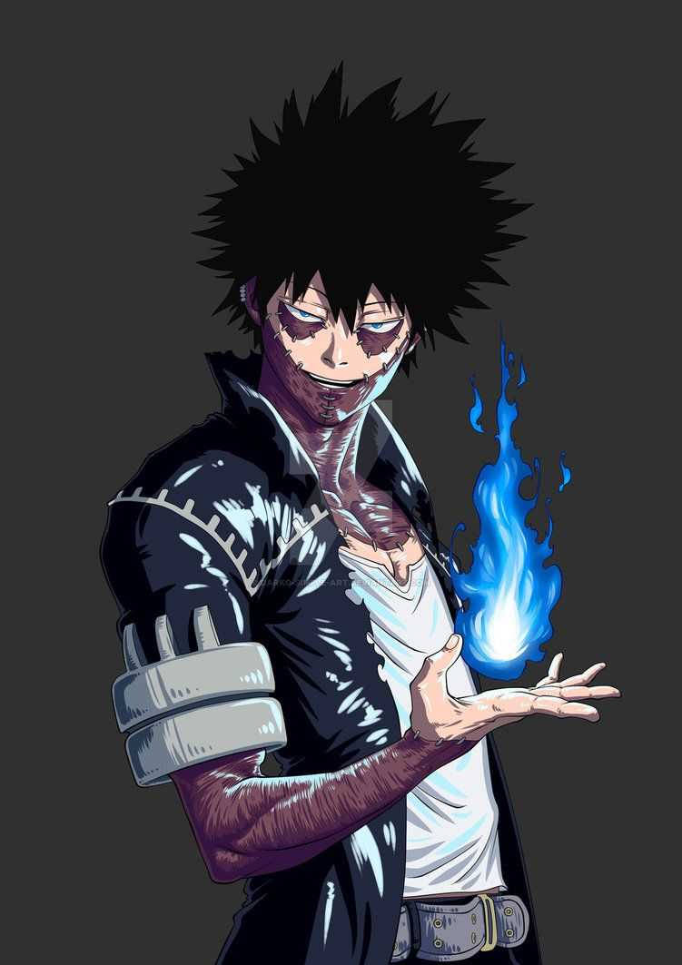 Dabi Blue Flame Quirk Aesthetic Wallpaper