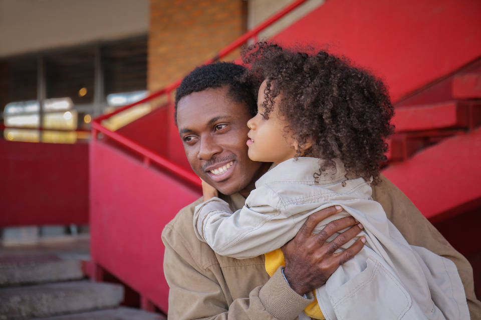 Dad Hugging His Daughter Wallpaper