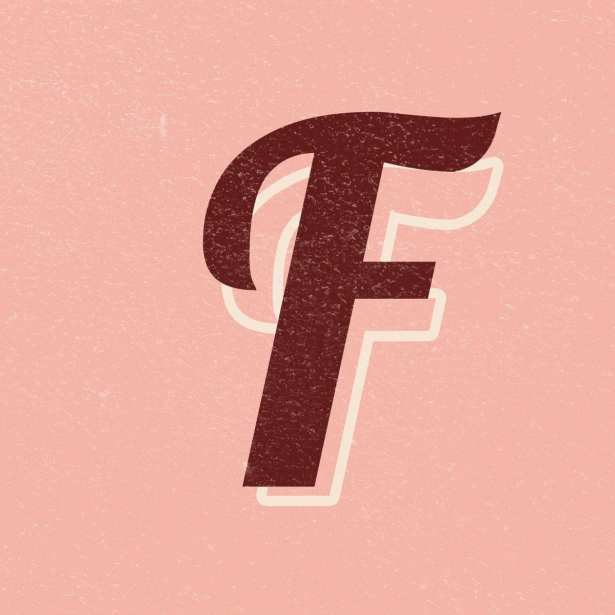 Dainty Pastel Color Letter F Wallpaper