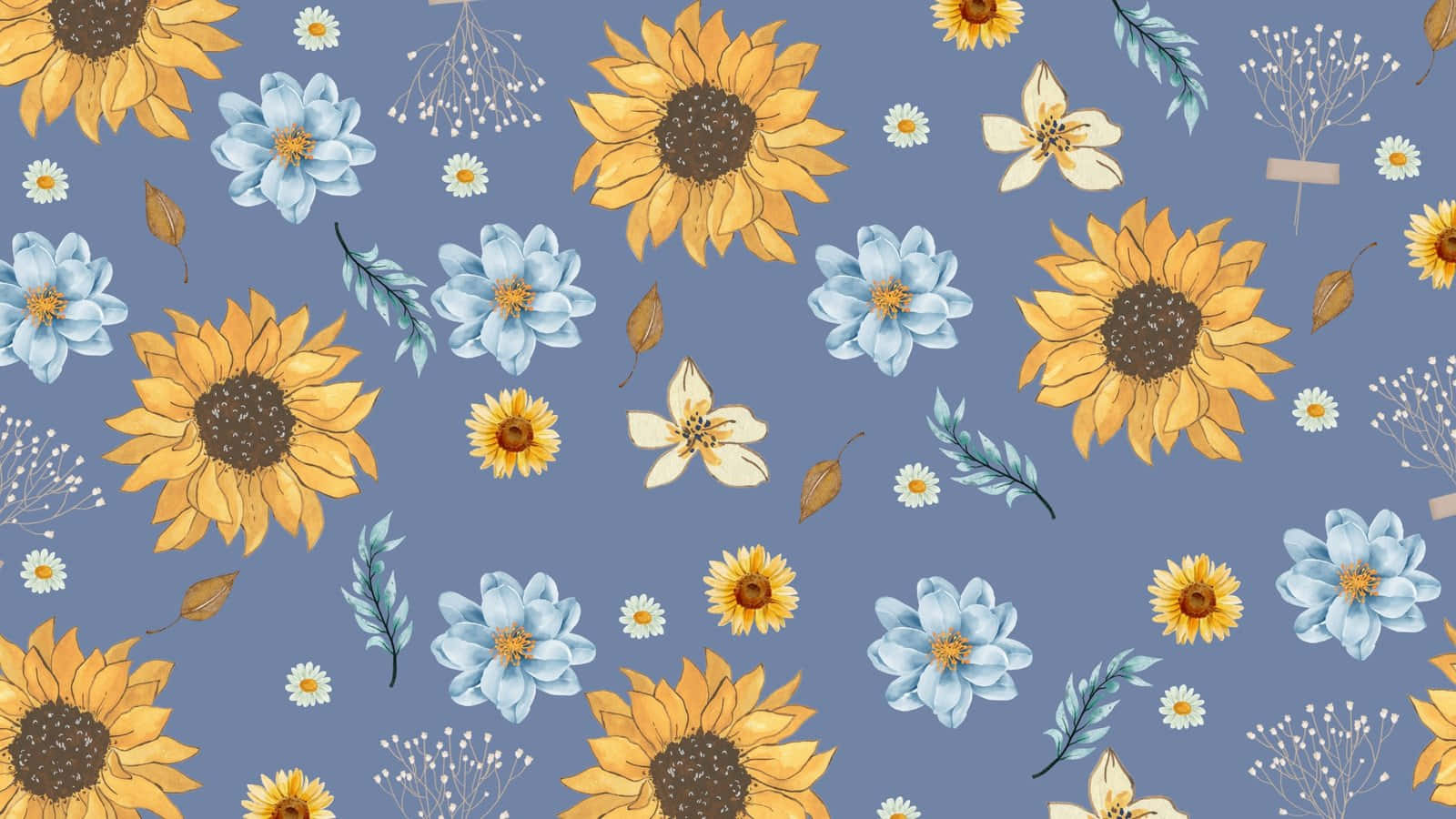 Daisy Aesthetic Computer Pattern Wallpaper